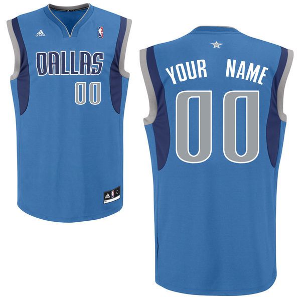 Men Adidas Dallas Mavericks Custom Replica Road Royal NBA Jersey